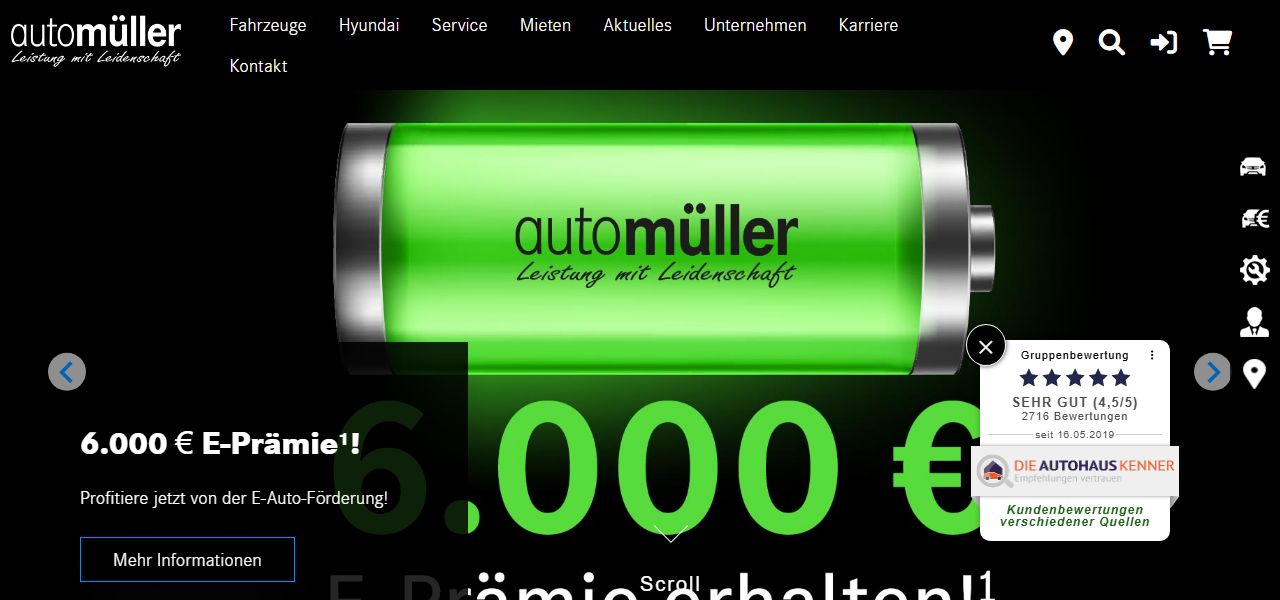Website Auto Müller GmbH & Co. KG