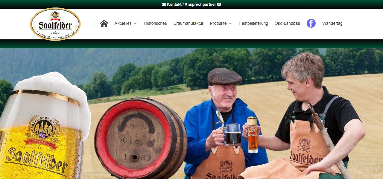 Website Brauhaus Saalfeld