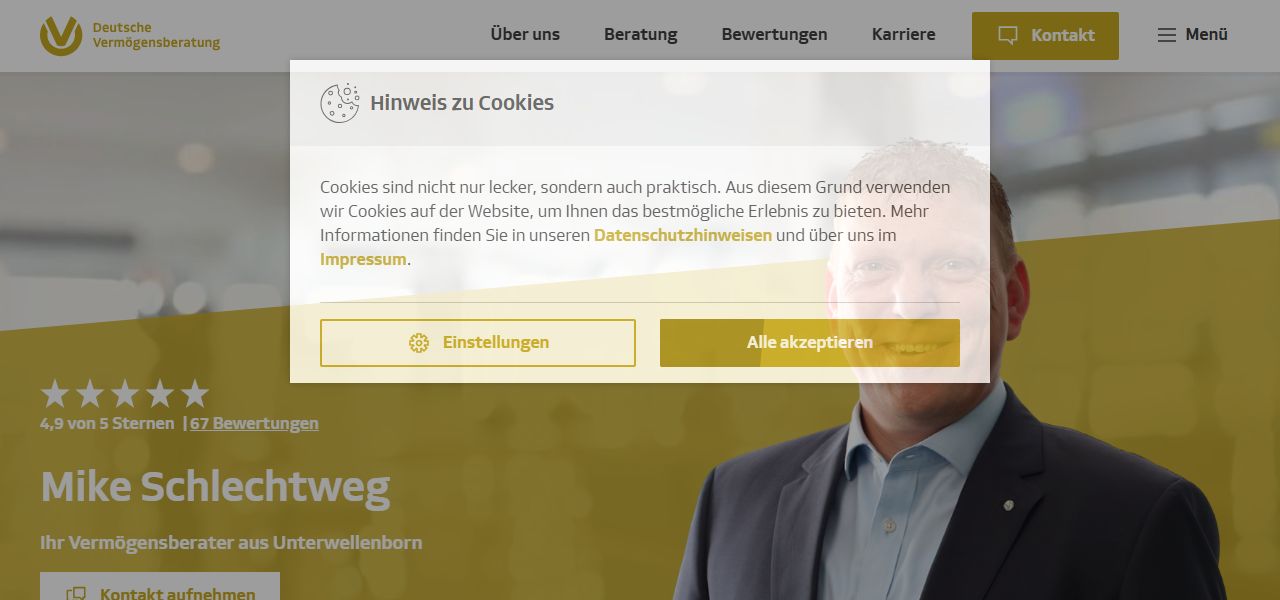 Website DVAG Generalvertretung