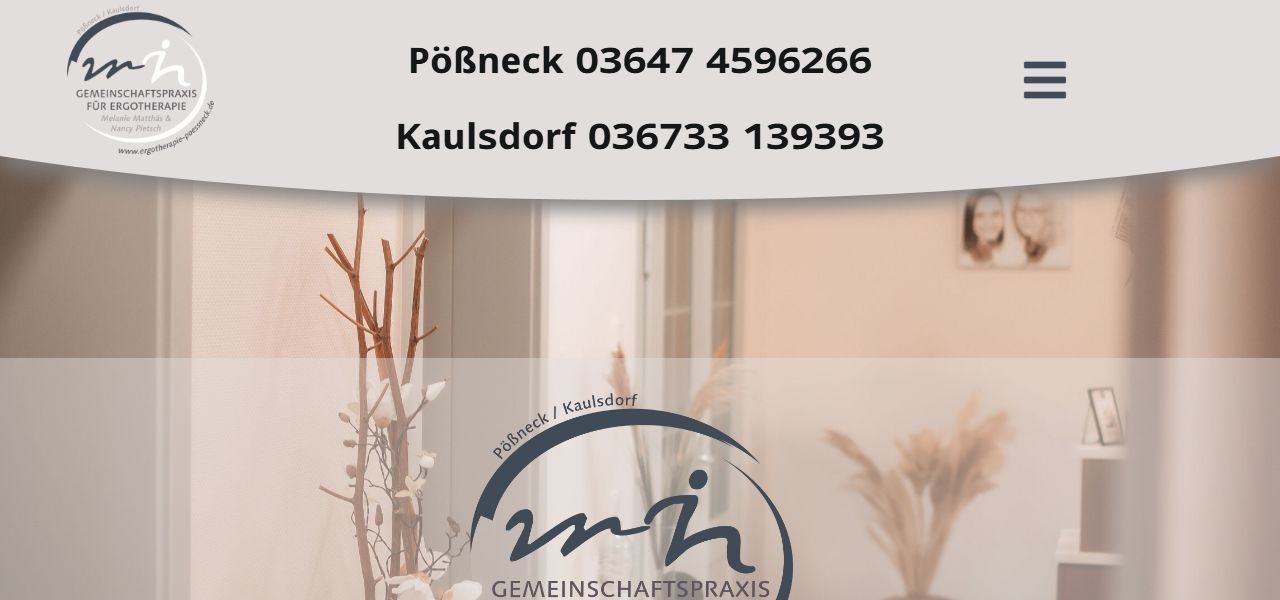 Website Ergotherapie Pößneck